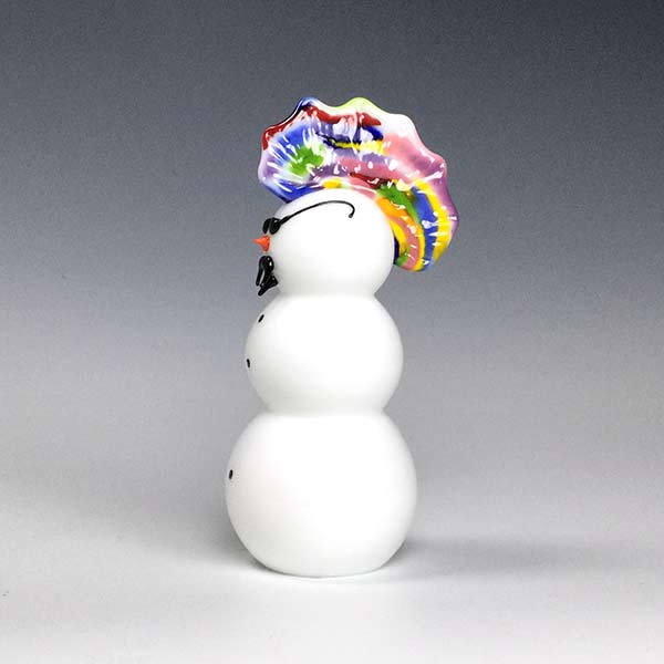 Shop WheatonArts | Vitrix Glass Snowman with Mohawk - Shop